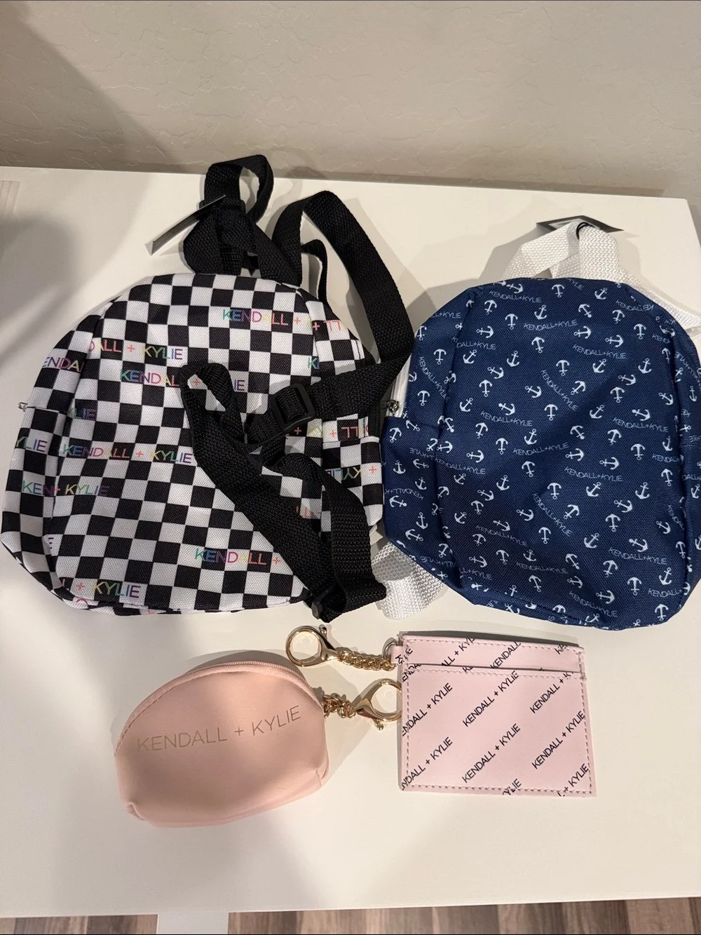 Kendall & Kylie Kids Mini Backpacks, Coin Pouch & Card Holder Lot